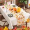 Pumpkin Fall Table Runner, Maple Leaf Autumn Thanksgiving - (Orange 2, 13x72 Inches)